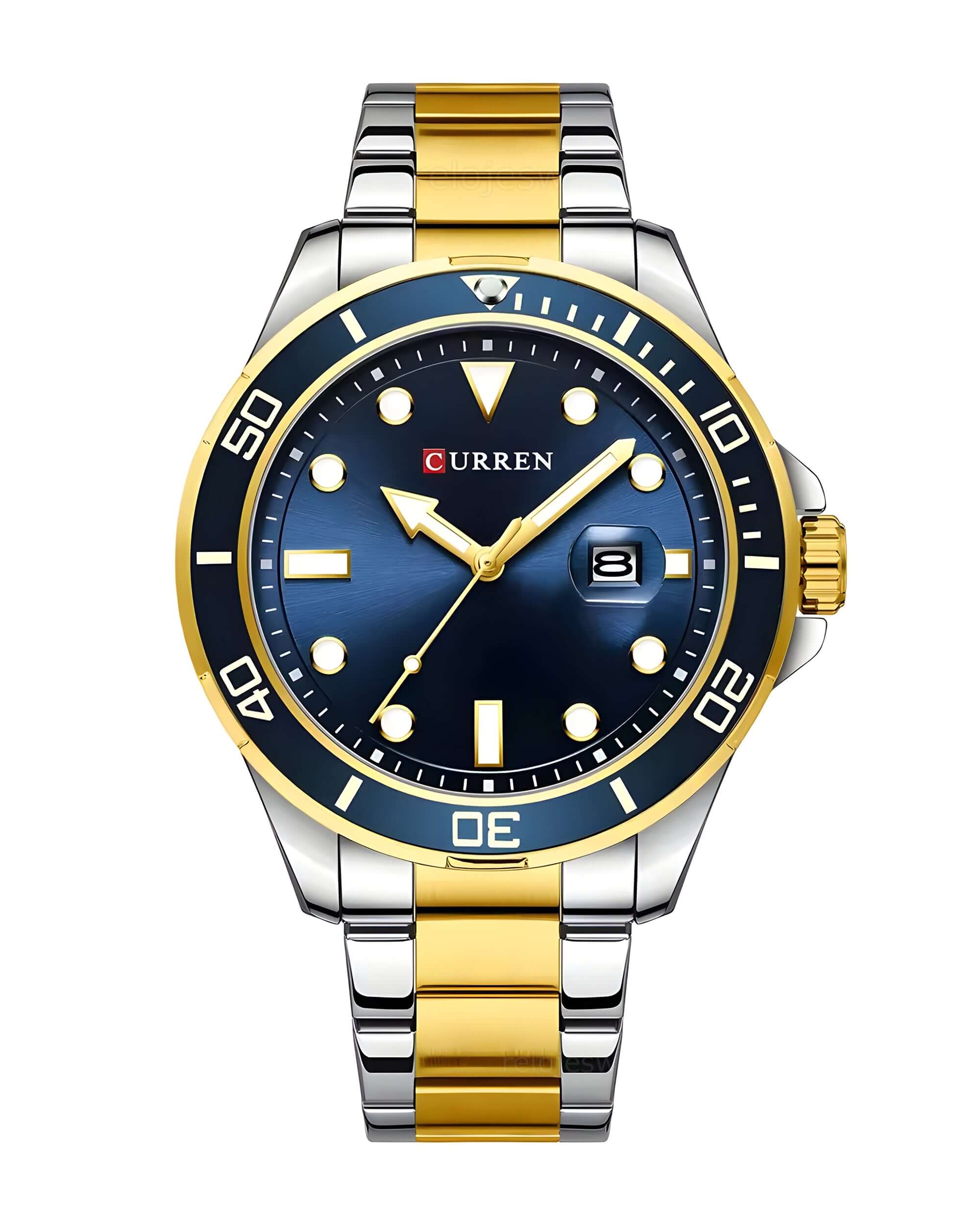 Reloj Current Hombre Plateado y Dorado CU8388-BIAZ