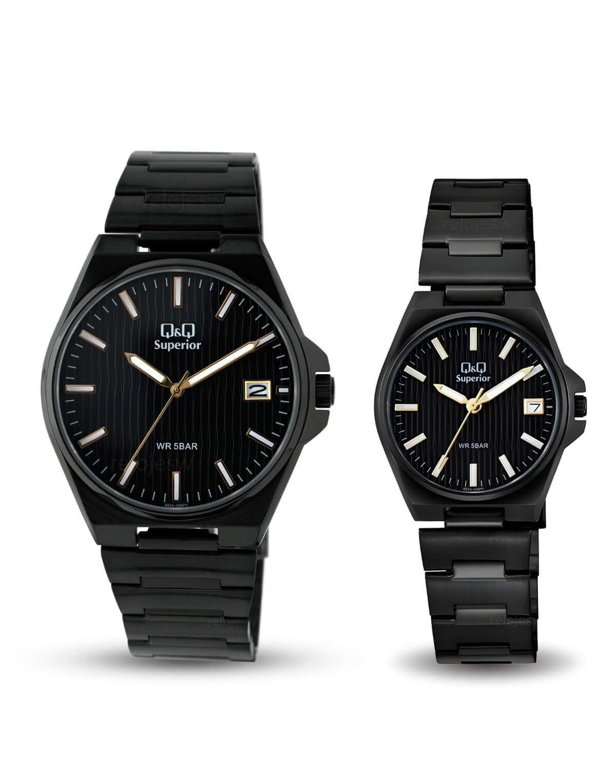 Reloj Q&Q Superior Pareja Negro S21A008Y / S22A008Y